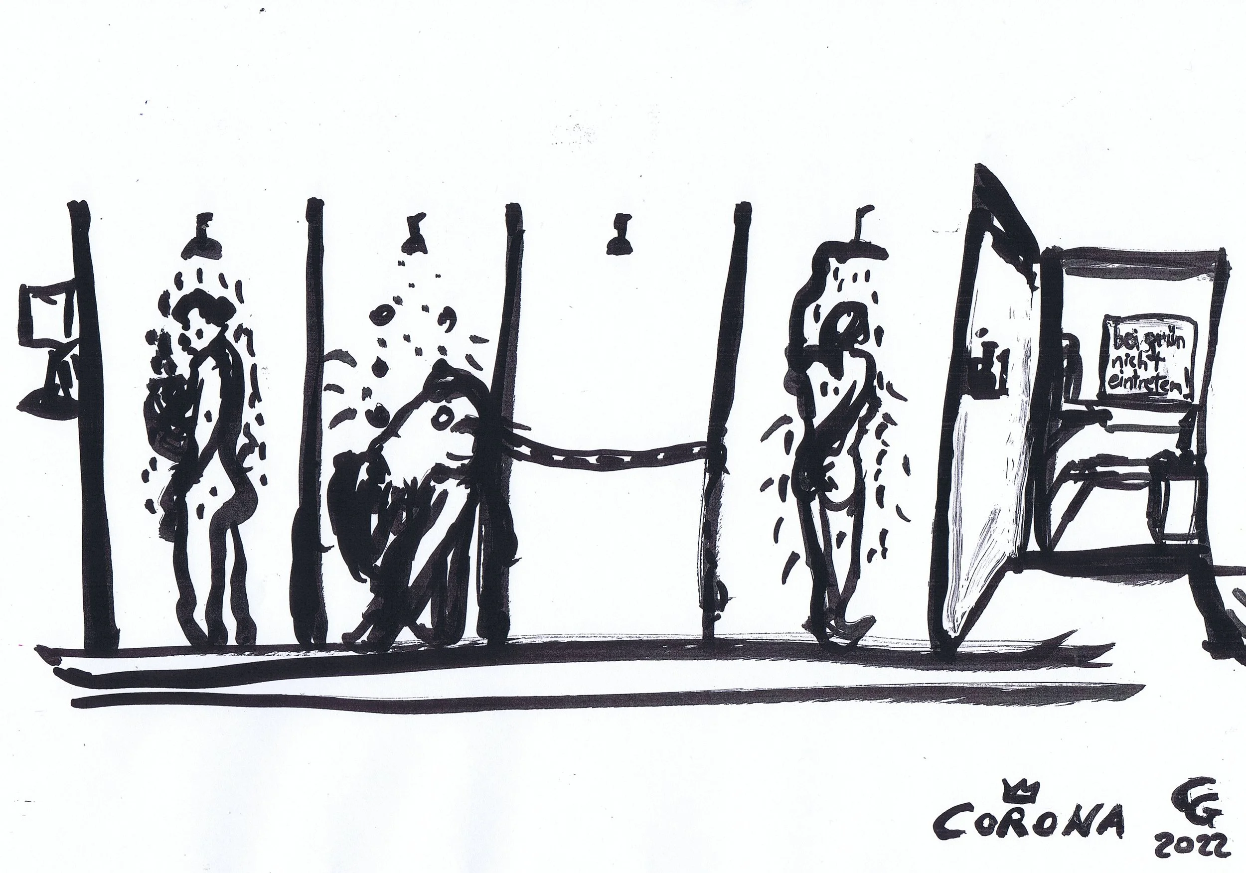 Duschen im Saunabereich-Amalienbad ©Corona Gsteu