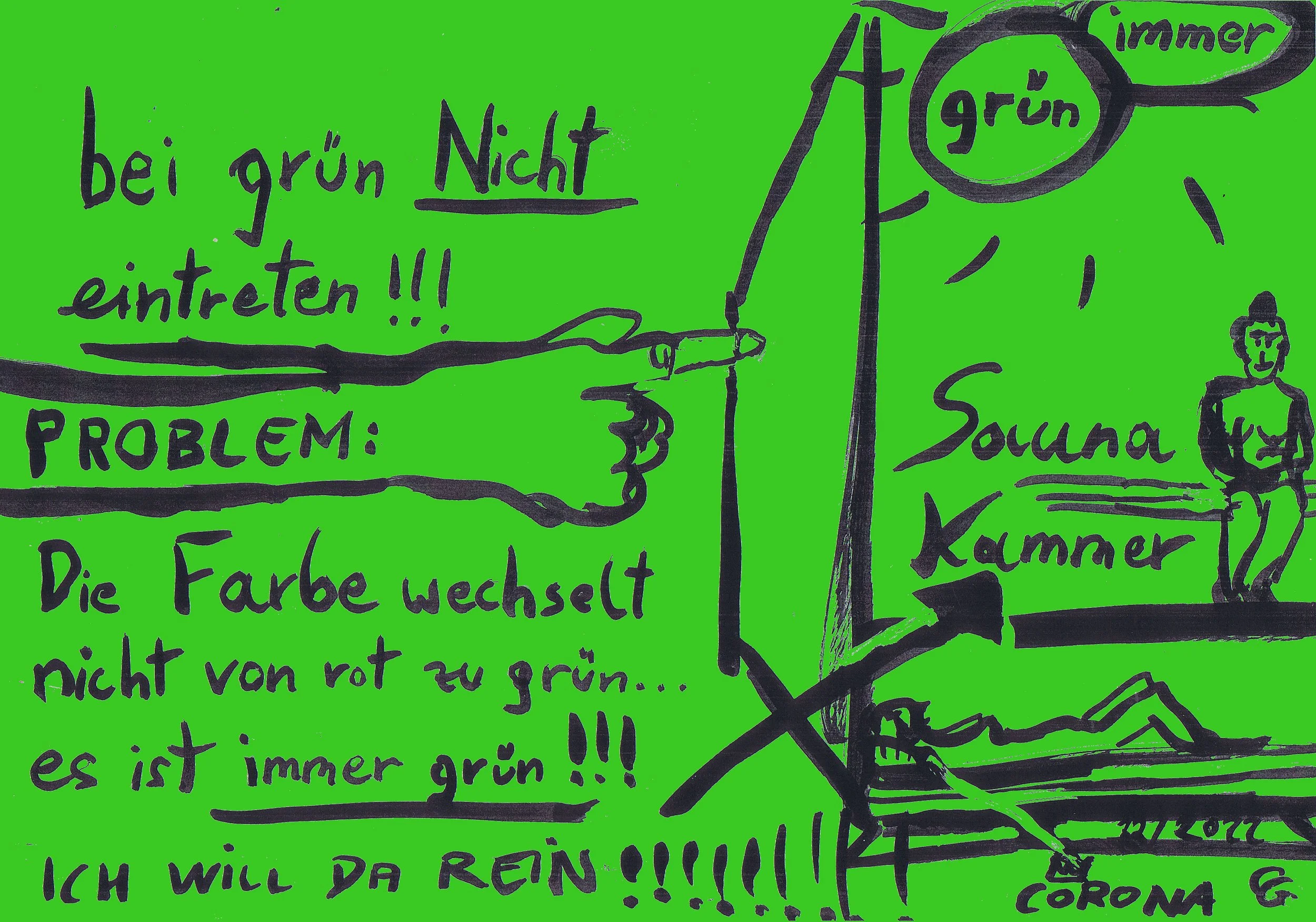 bei grün NICHT eintreten Amalienbad ©Corona Gsteu