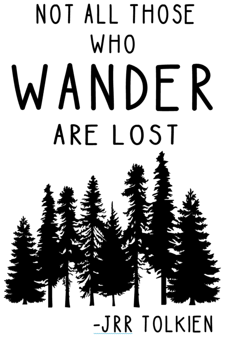 #82 Not All Those Who Wander Are Lost Tolkien 12x12 or 12x18