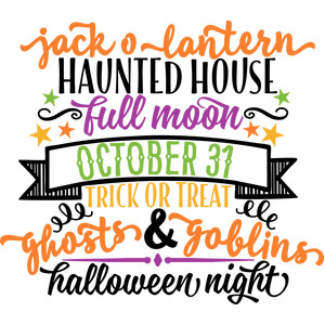 #H15 Halloween Night Word Art