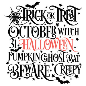 #H21 Halloween Word Art