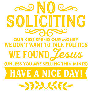 #103 No Soliciting