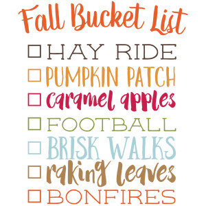 NEW #48 Fall Bucket List