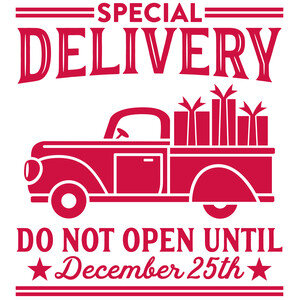NEW #68 Special Delivery Truck Do Not Open Until 12/25
