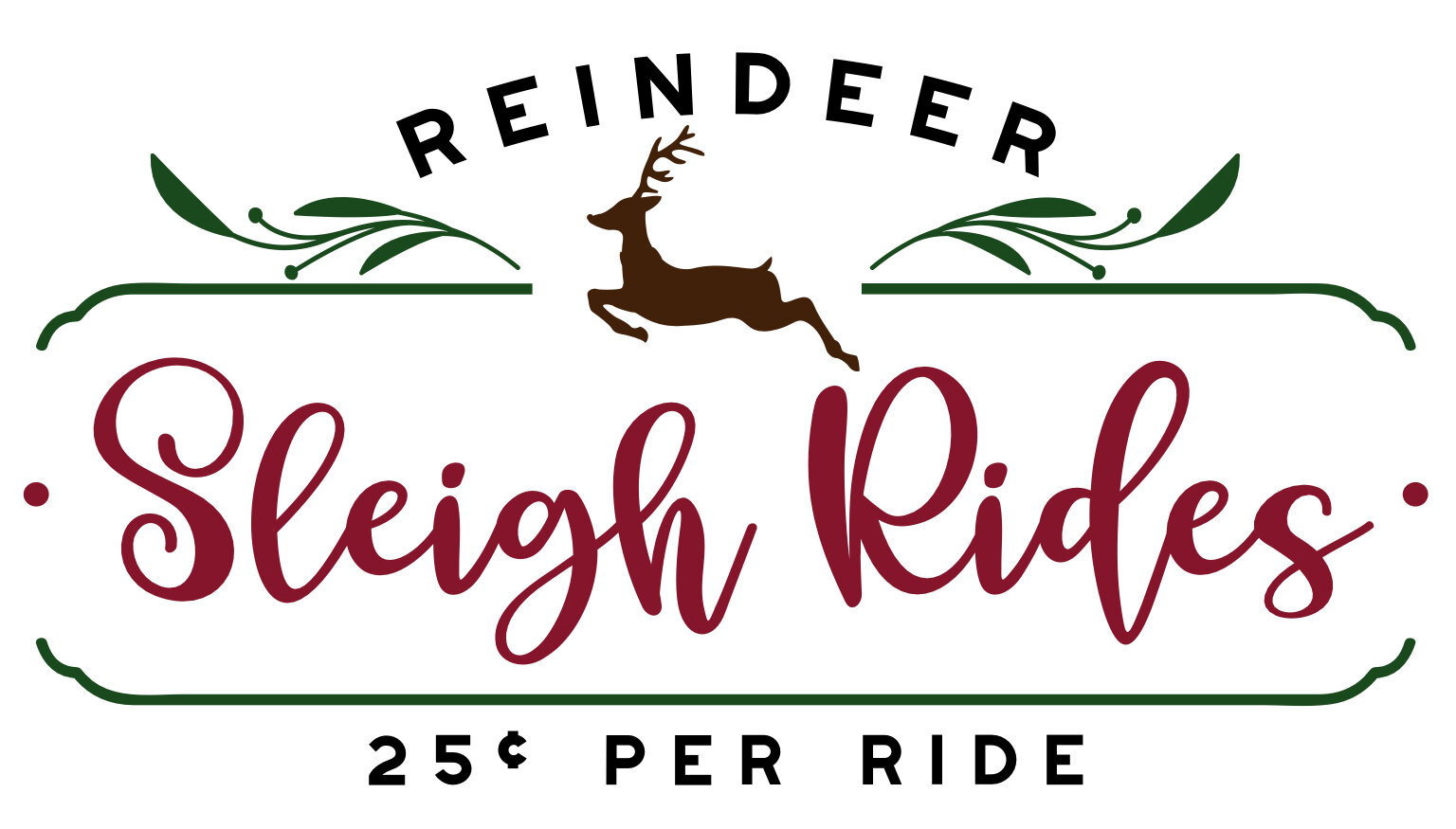 NEW #91 Reindeer Sleigh Rides