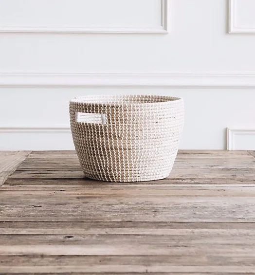 We love a woven storage basket to store blankets and magazines.