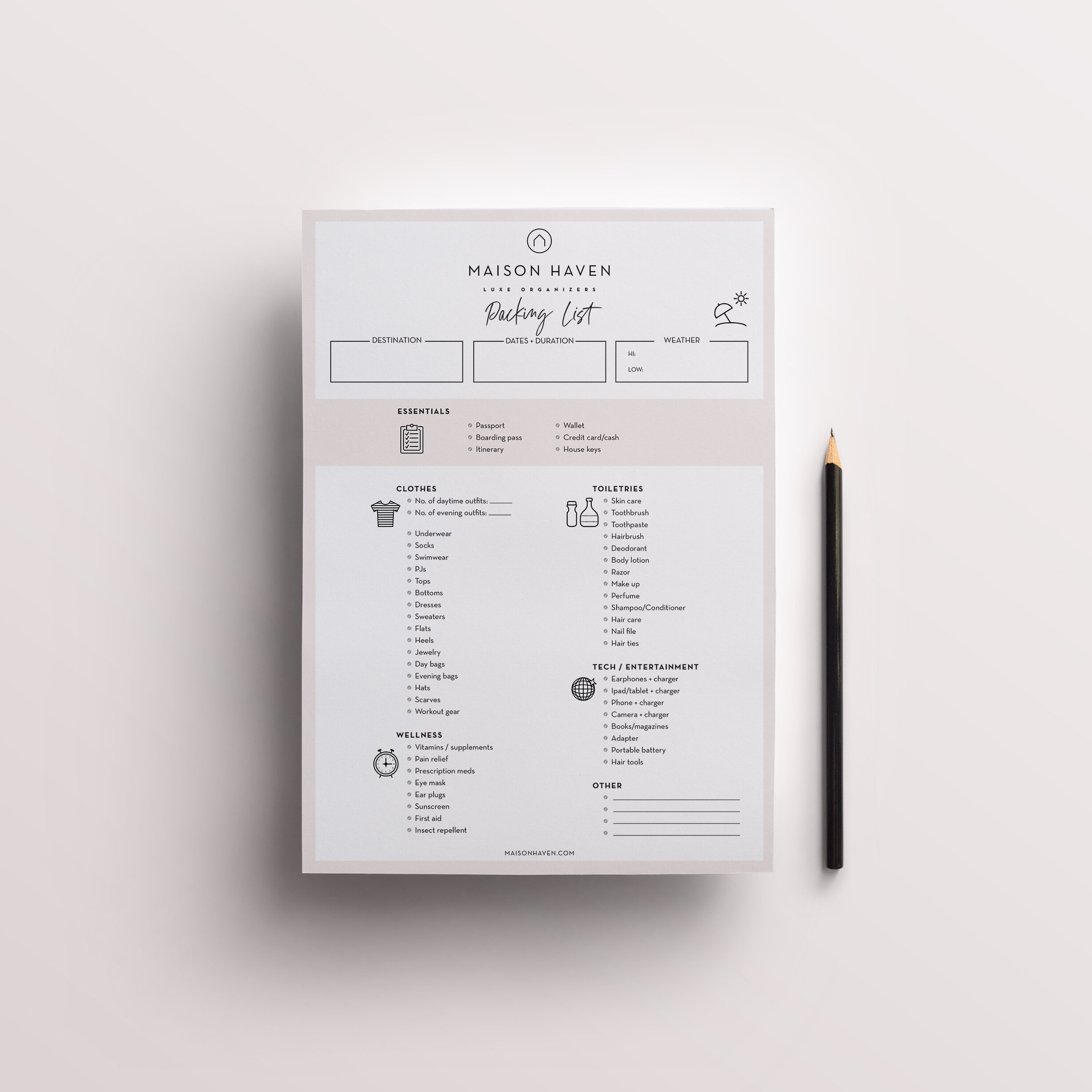 - Packing List Printable -