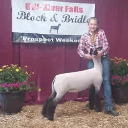 Reserve Champion Hamp - Show 2 University of Wisconsin River Falls Jackpot Shown by Trenna Cherney Raised by Treml/Cherney Sired by Grizz