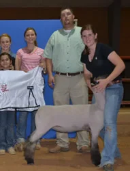 Grand Champion Market Lamb Texas Best Show Series, College Station - Show B Shown by Rachel Chabot Sired by Diamond Eyes