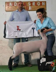 Overall Grand Champion Market Lamb Champion Crossbred Scarlet and Gray Club Lamb Classic - Ohio Shown by Delanie Wiseman Raised by Dee Brothers LLC Diamond Eyes x DB152