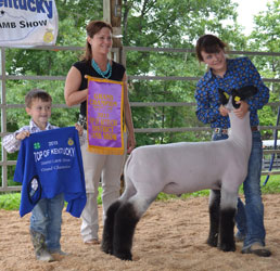 Overall Grand Champion Market Lamb Champion Hampshire Top of Kentucky Shown by McKenzie Doyle Raised by Dee Brothers LLC Sired by Grizz