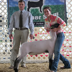 Overall Grand Champion Market Lamb Shelby County Summer Slam - Ohio Shown by Eryn Schinbeckler Raised by Dee Brothers LLC Diamond Eyes x DB134