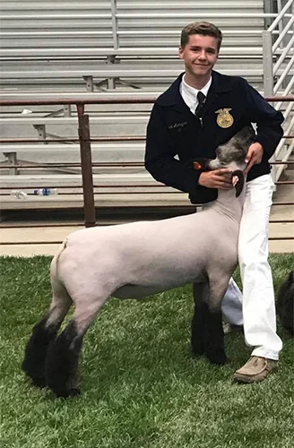 Reserve Champion FFA Market Lamb Salinas Valley Fair – CA Shown by Alec Aurignac Raised by Doreen Snyder Sired by Boardwalk