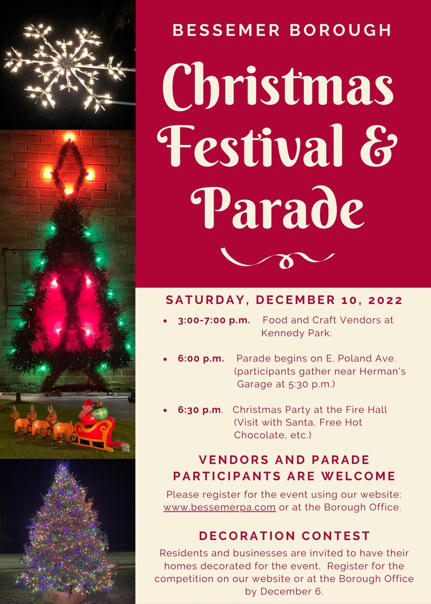 Christmas Festival 2022 — The Borough of Bessemer, Pennsylvania