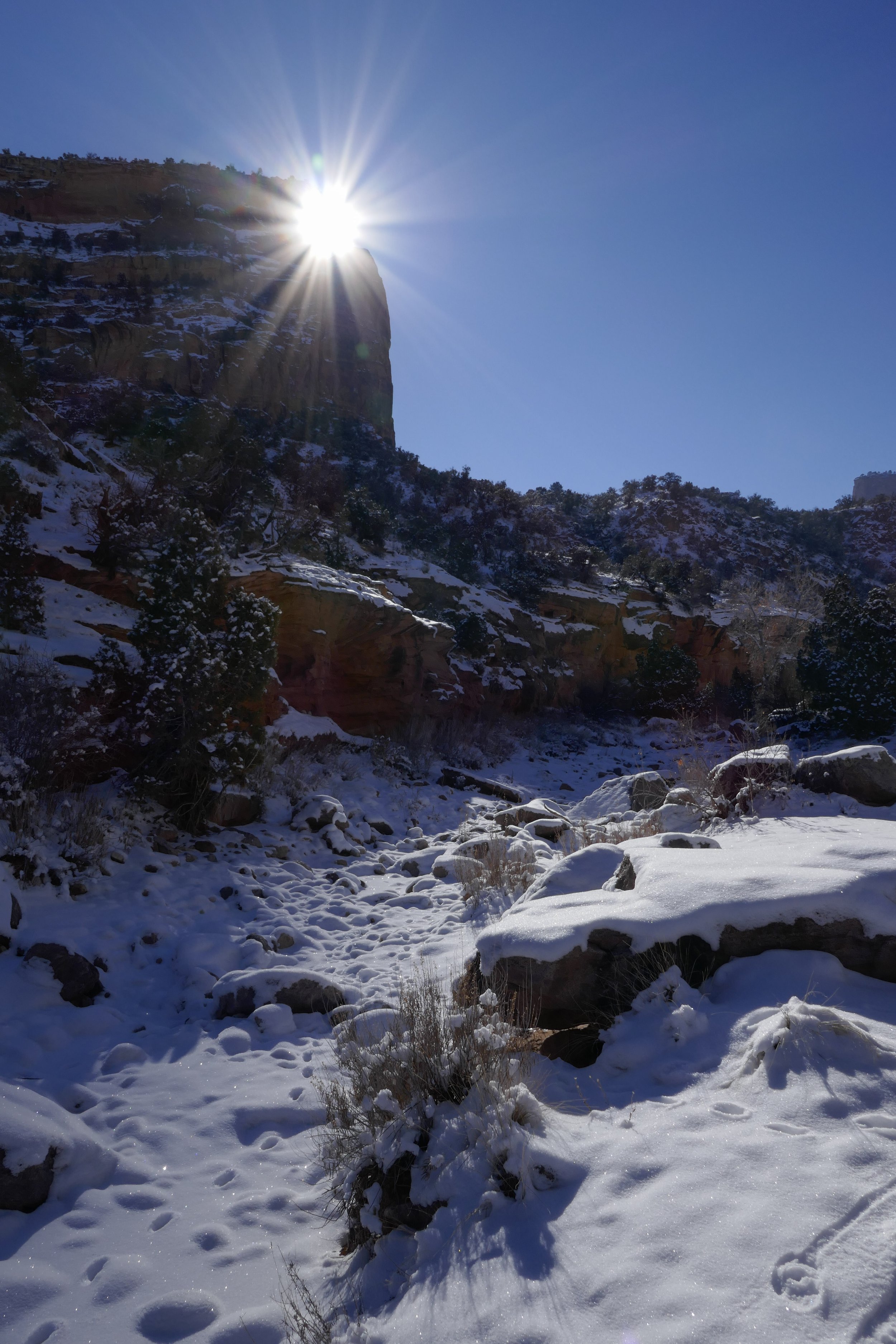 Colorado National Monument Sun and Snow