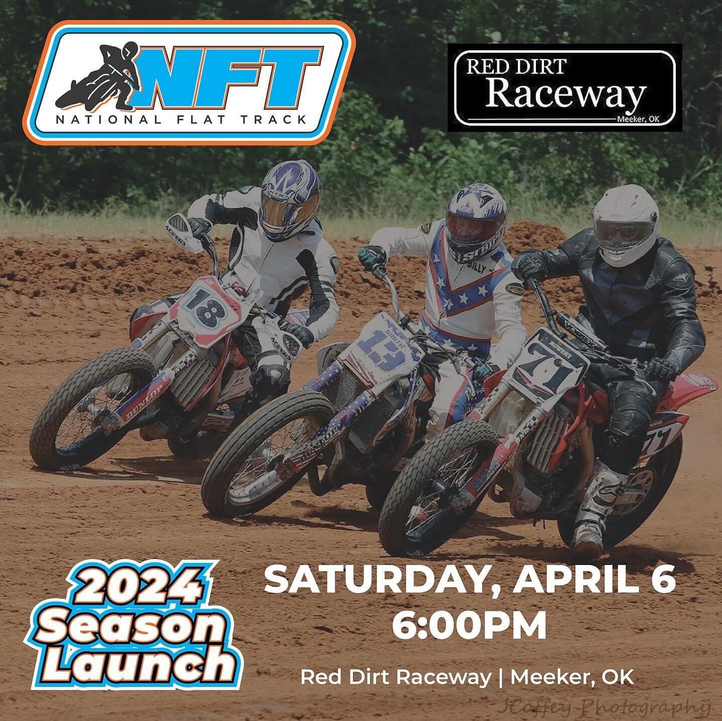 It&rsquo;s getting close! Next weekend April 6th we kick off the National Flattrack Series at the @red.dirt.raceway  The track is 1/4 mile of Red clay dirt located  in @meekerok. Then the rolling thunder show will roar to action for rounds 2 and 3 th