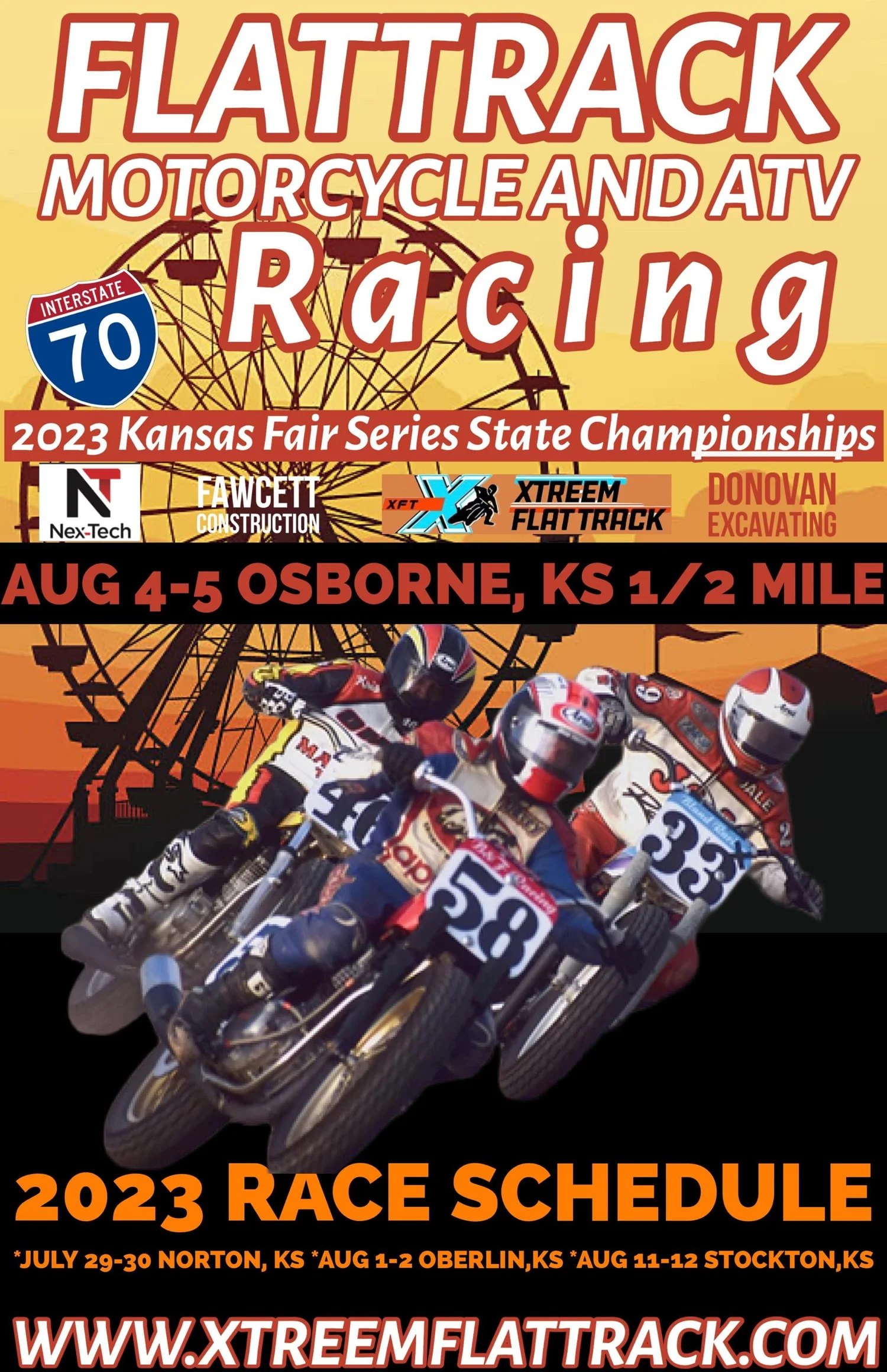 Kansas State Flattrack Championship Races Rounds 56 — NATIONAL FLAT TRACK
