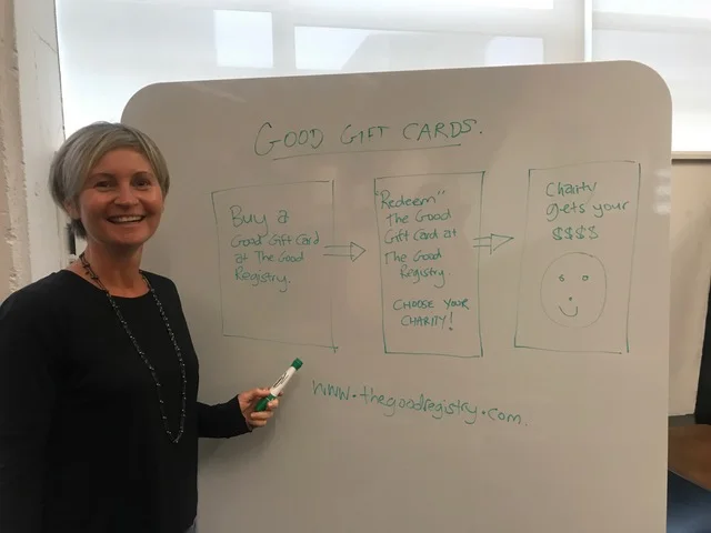 The Good Gift Card concept explained by Christine.