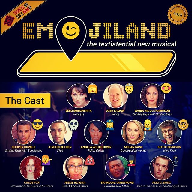 🌠 Emojiland is a musical premiering in New York City this #WorldEmojiDay / July 17. Cast includes 🤓 Nerd Face, 💀 Skull, 👮 Police Officer, 👷 Construction Worker and more. 🎟 Tickets just released 🙌