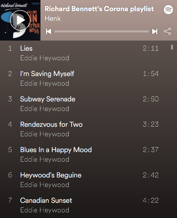 Update: Richard Bennett’s Corona Playlist