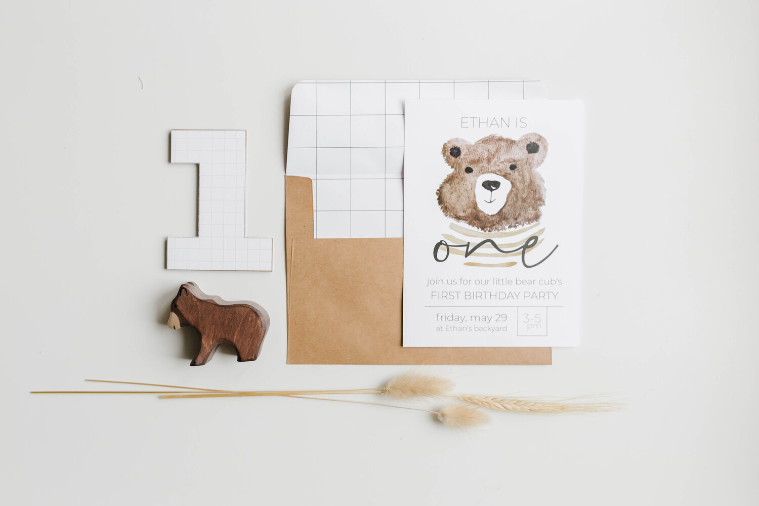 Instant Download Printable Digital Stamp DST bear cub friend