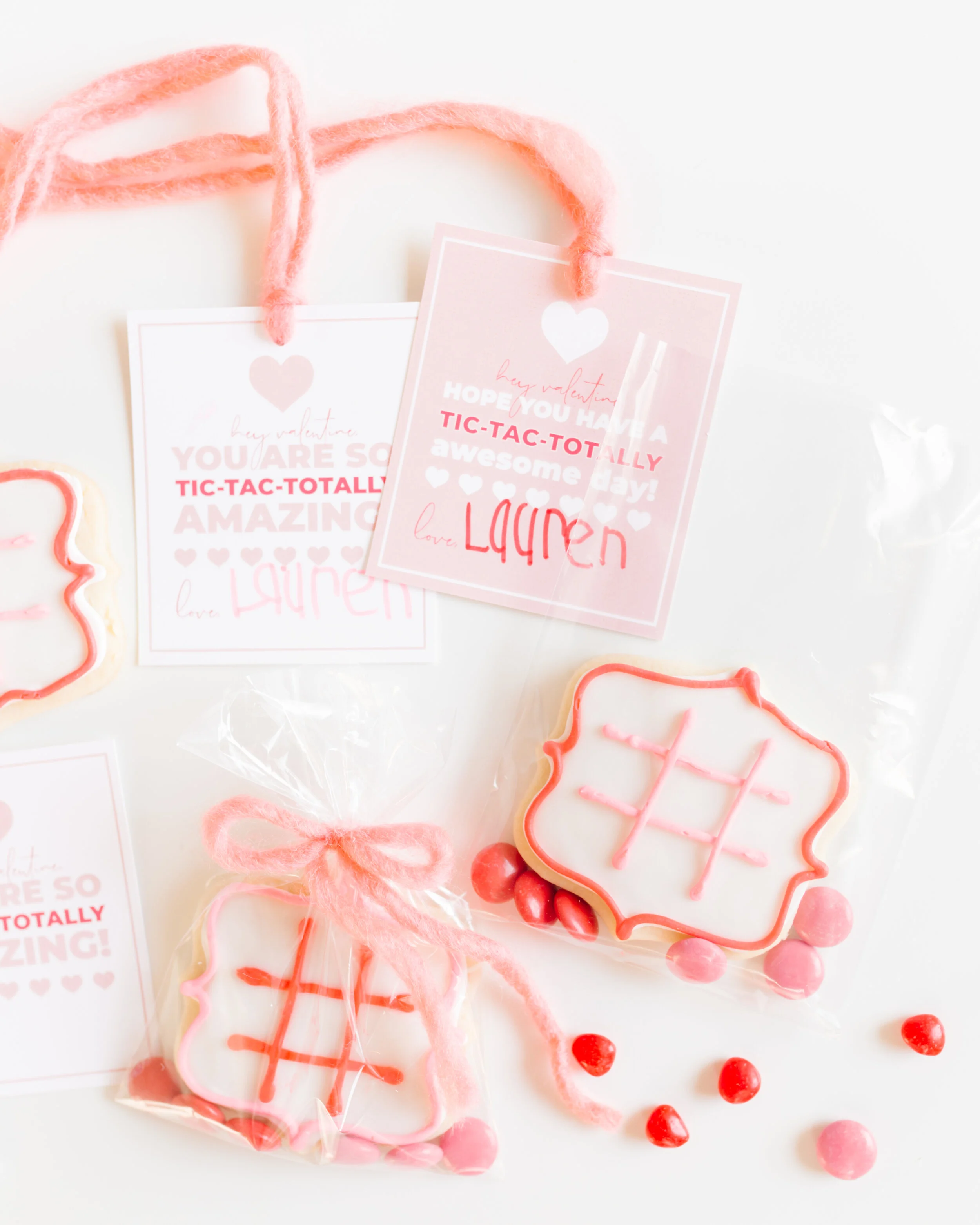 tic-tac-toe cookie valentines