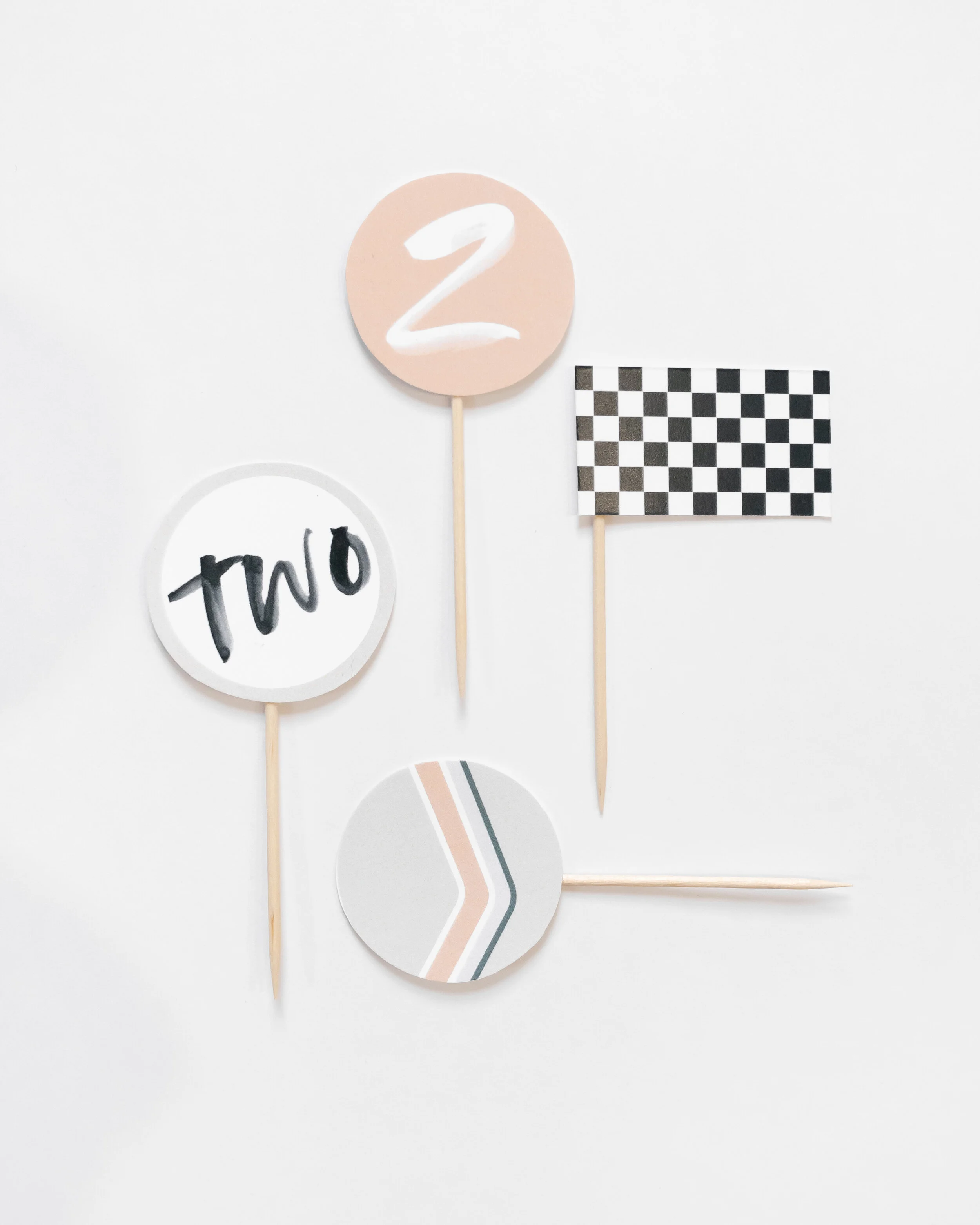 TWO race car cupcake toppers [DIGITAL DOWNLOAD]
