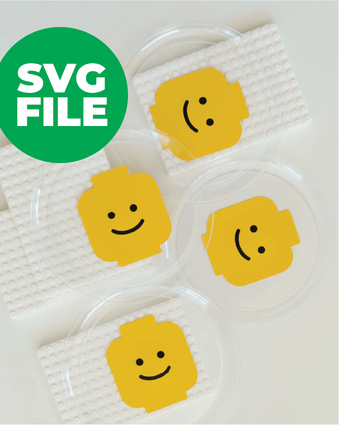 LEGO Mini-Fig Head Decal (SVG file for Cricut)