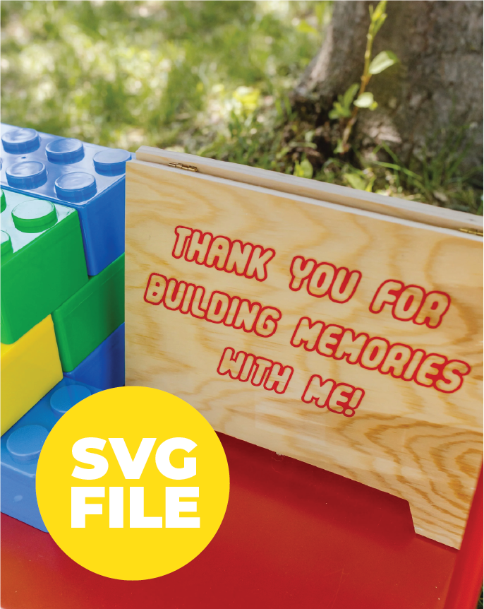 LEGO Favour Sign "Thank you for building memories with me" - SVG FILE