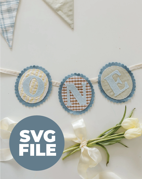 "ONE" - highchair banner - SVG file for cricut