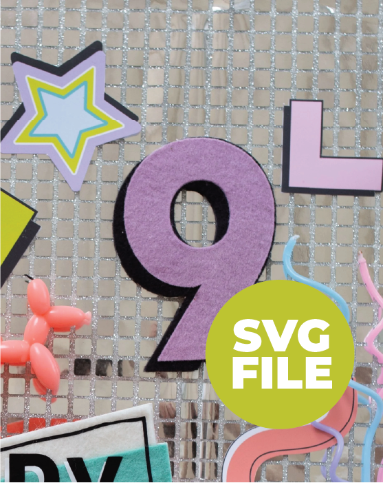 9 TOPPER - SVG file for cricut
