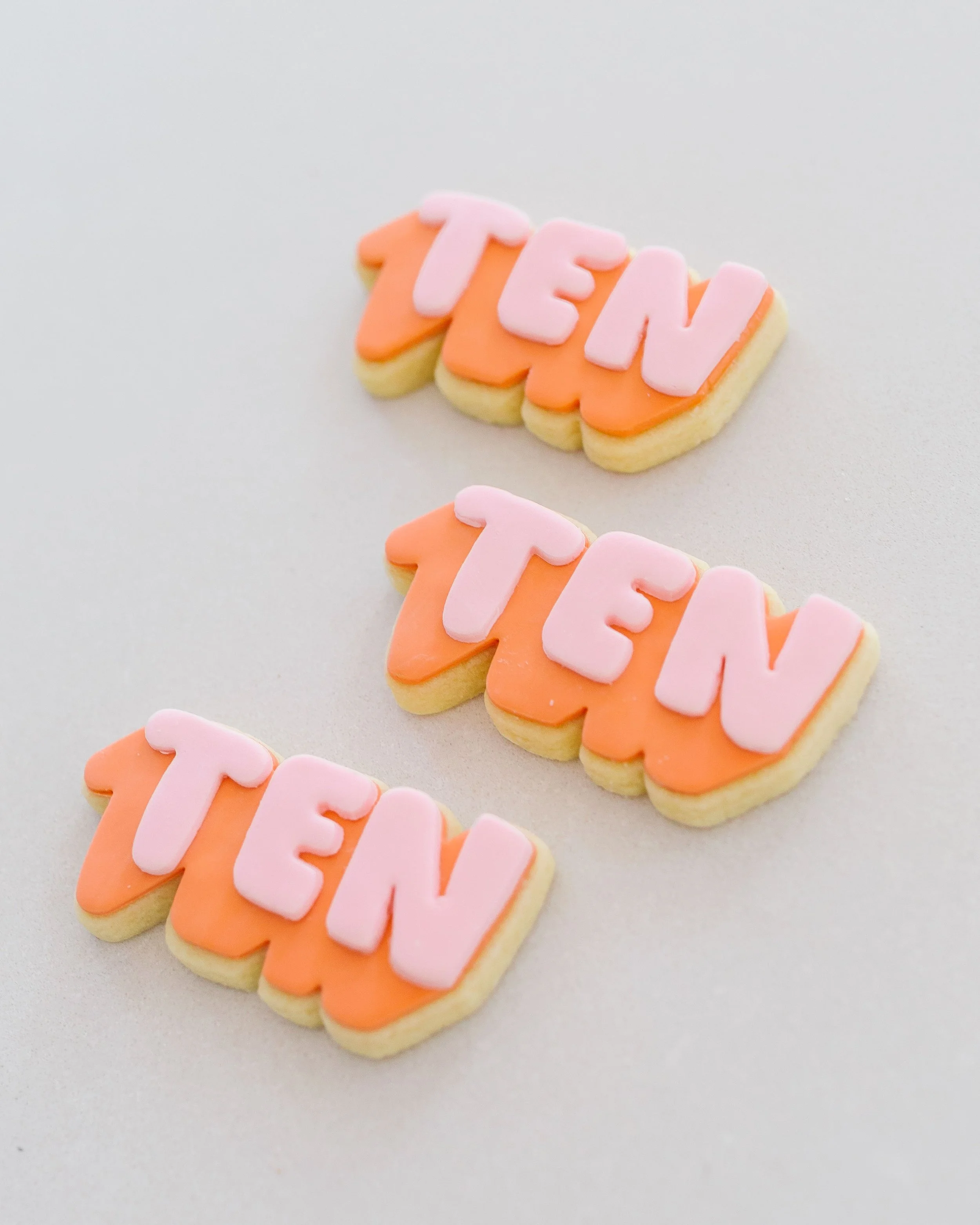 "ten" cookie cutter set - STL file for 3D printing