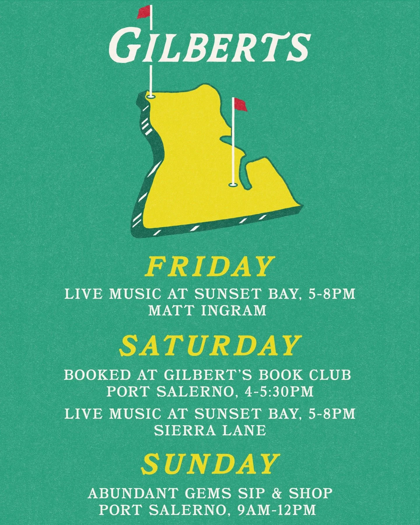 This weekend at Gilbert&rsquo;s ⛵️