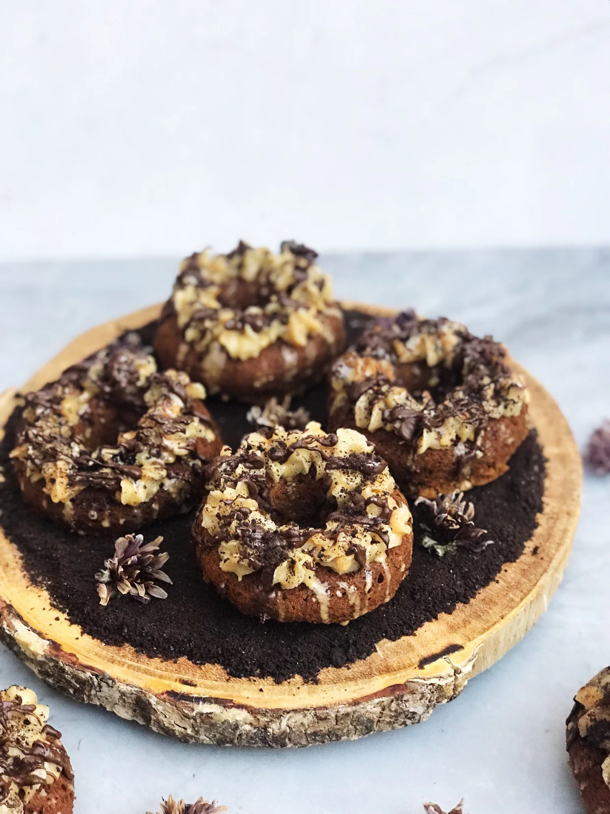 Pumpkin Spice and Oreo Graveyard Donuts 