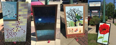 Select pieces from the 2018 Public Art Project, Windows on Whitewater.