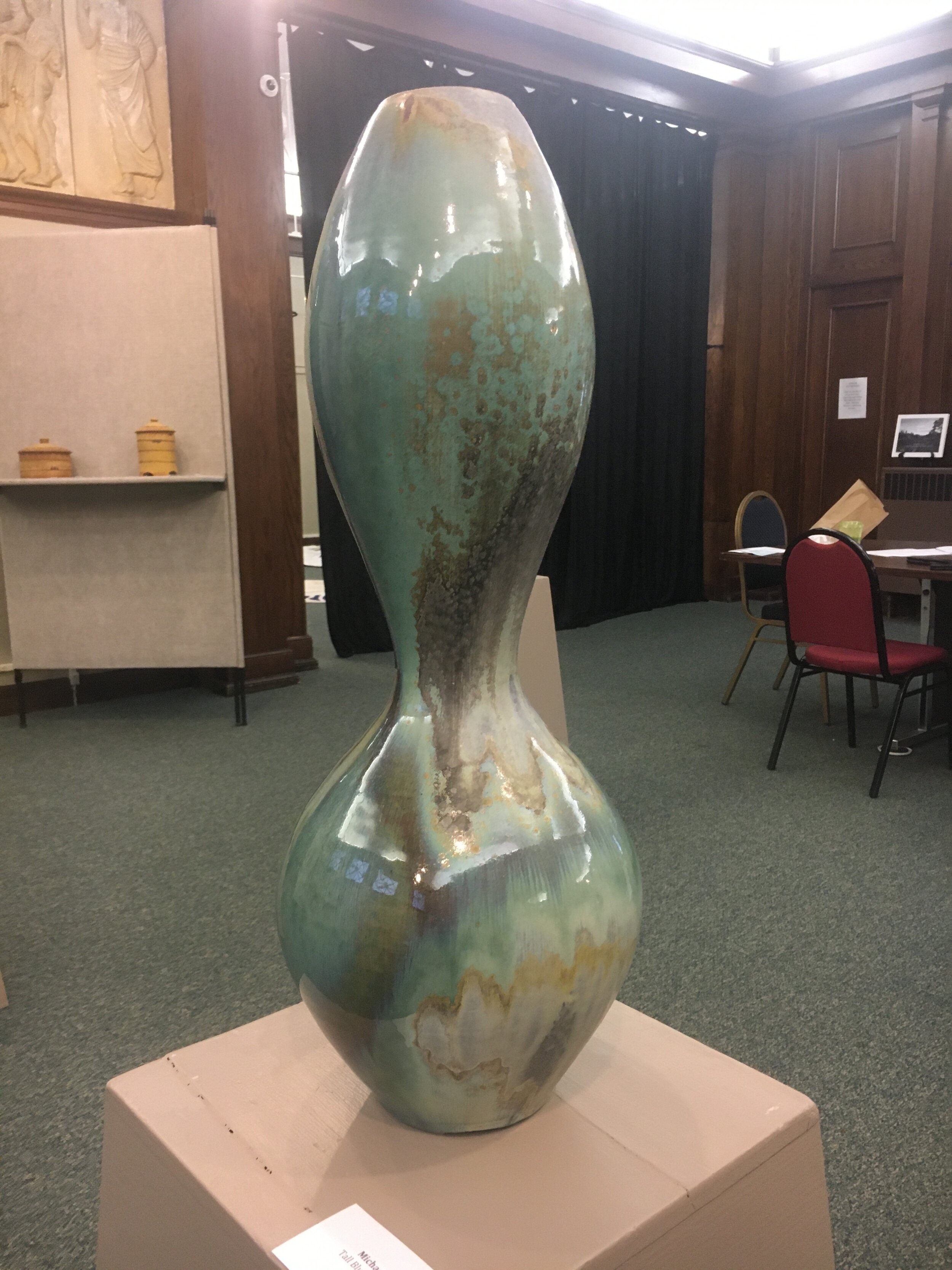 Tall Blue Vase - Michael Schael