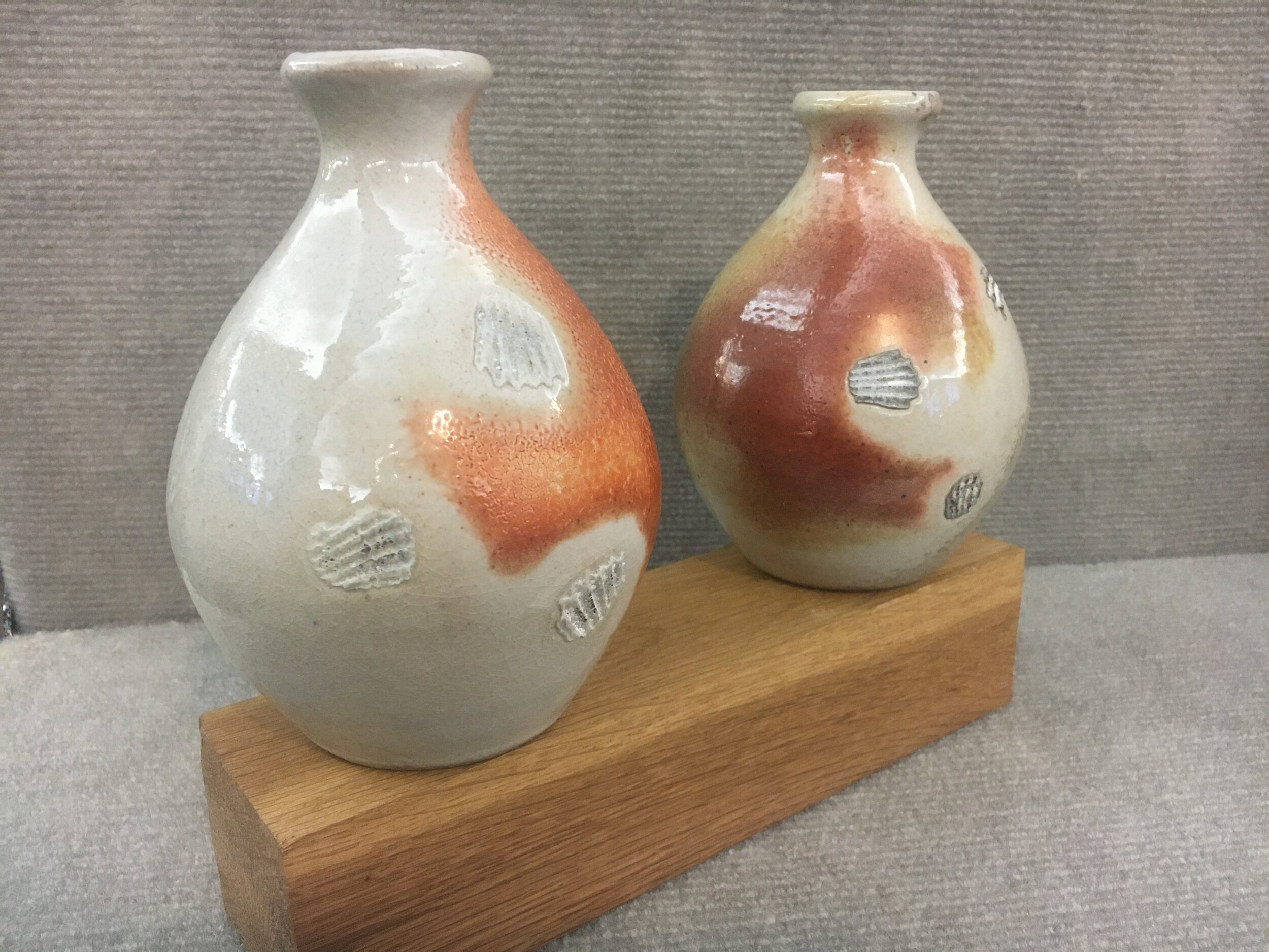 Vase Set With Wood Display - Michael Schael