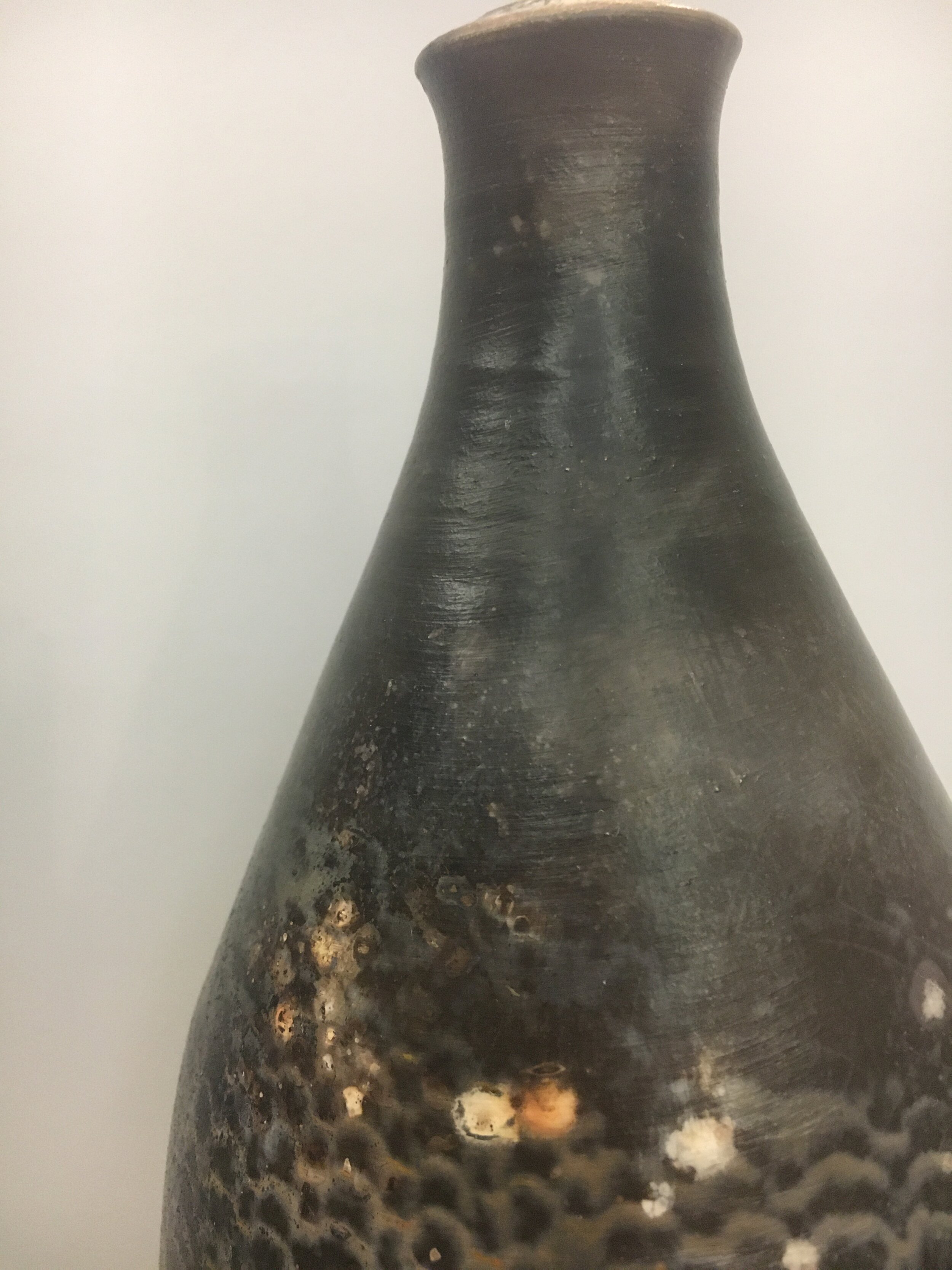 Pit Fired Bottle Form 2 - Detail 1 - Ric Lamore