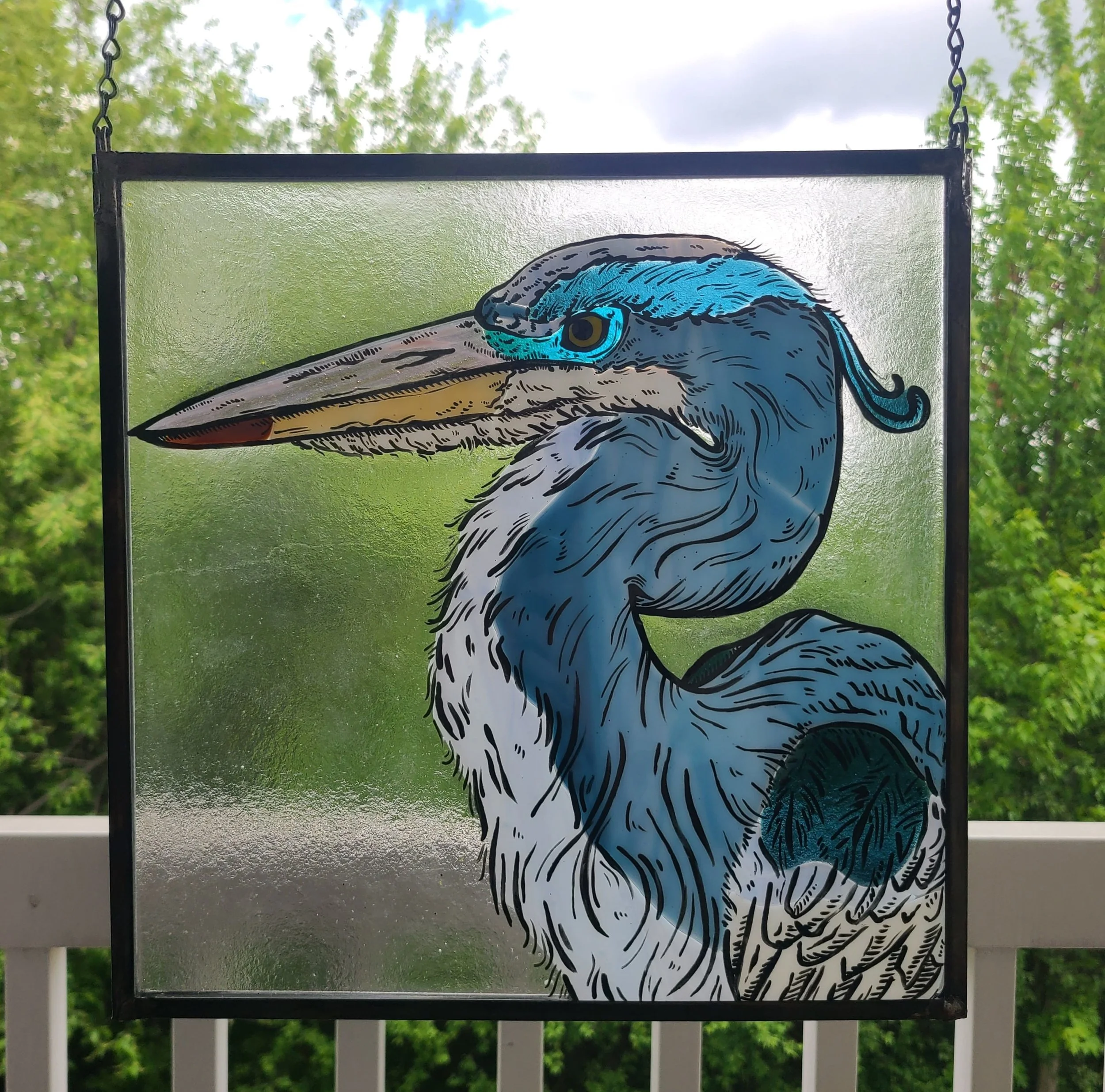 Best of Show : Jessica Lacki : "Great Blue Heron" : Other (Glass)