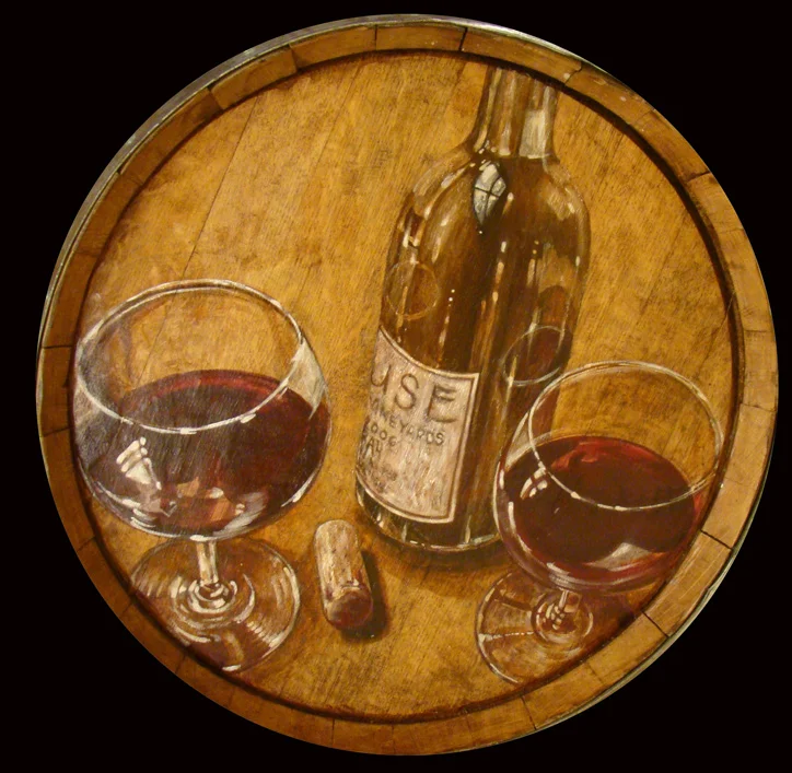 Wine barrel - wine still life