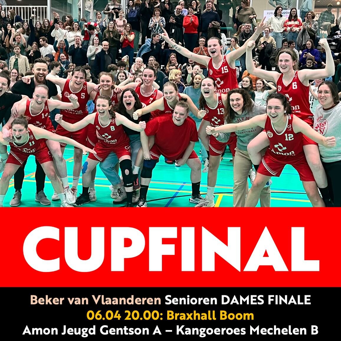 👉 Getting ready for the cupfinals&hellip; 🏆

⛹🏼&zwj;♀️ Nog even een reminder:
dit weekend op zaterdag 6 en zondag 7 april is het dus de Finale van de Beker van Vlaanderen. We proberen dan ook telkens met zoveel mogelijk supporters aanwezig te zijn