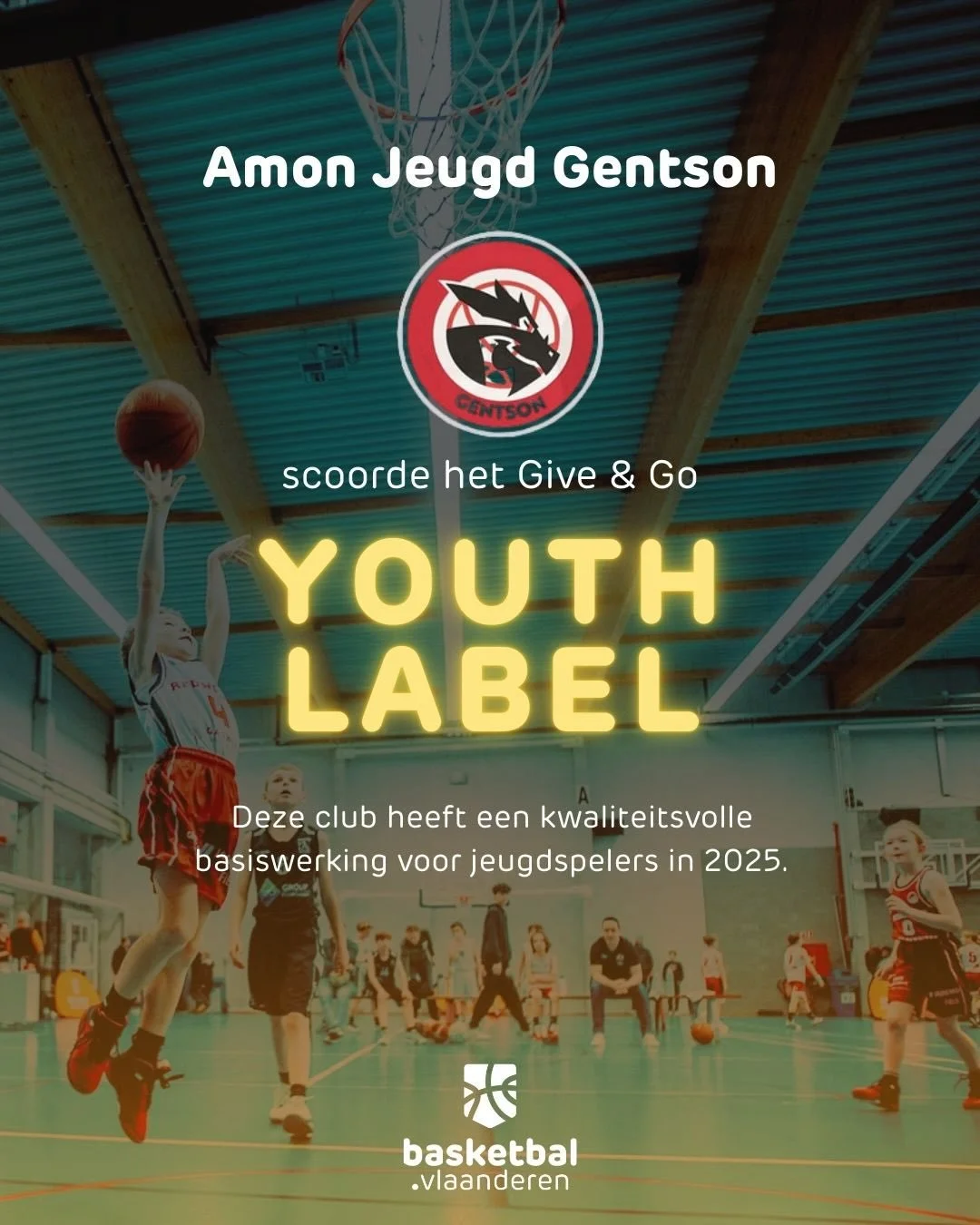 Het Give &amp; Go project van Basketbal Vlaanderen heeft als doelstelling de kwaliteit van de jeugdwerking in de sportclubs te verhogen, met bijzondere aandacht voor de verhoging van de sportparticipatie van de jeugd.

@amonjeugdgentson haalde alle l