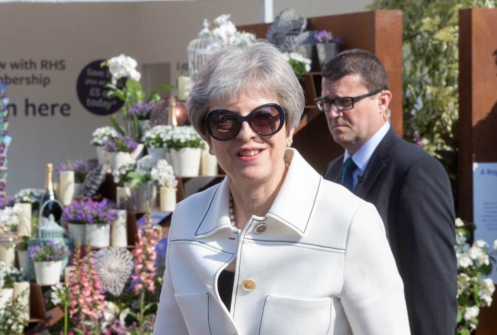  Prime Minister, Theresa May, visits The RHS Chelsea Flower Show with her husband Philip MARK THOMAS/REX/SHUTTERSTOCK 