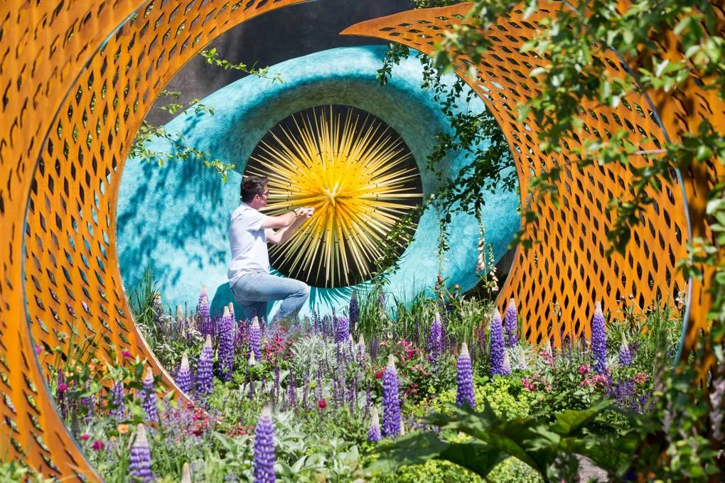 THE DAVID HARBER AND SAVILLS GARDEN The David Harber and Savills Garden portrays a man's interaction and involvement with his environment over time.The main focal point - Aeon, is a nucleus of energy, symbolising the attempt to keep the planet in a state of equilibrium.The garden is designed by Nic Howard. GUY BELL/REX/SHUTTERSTOCK