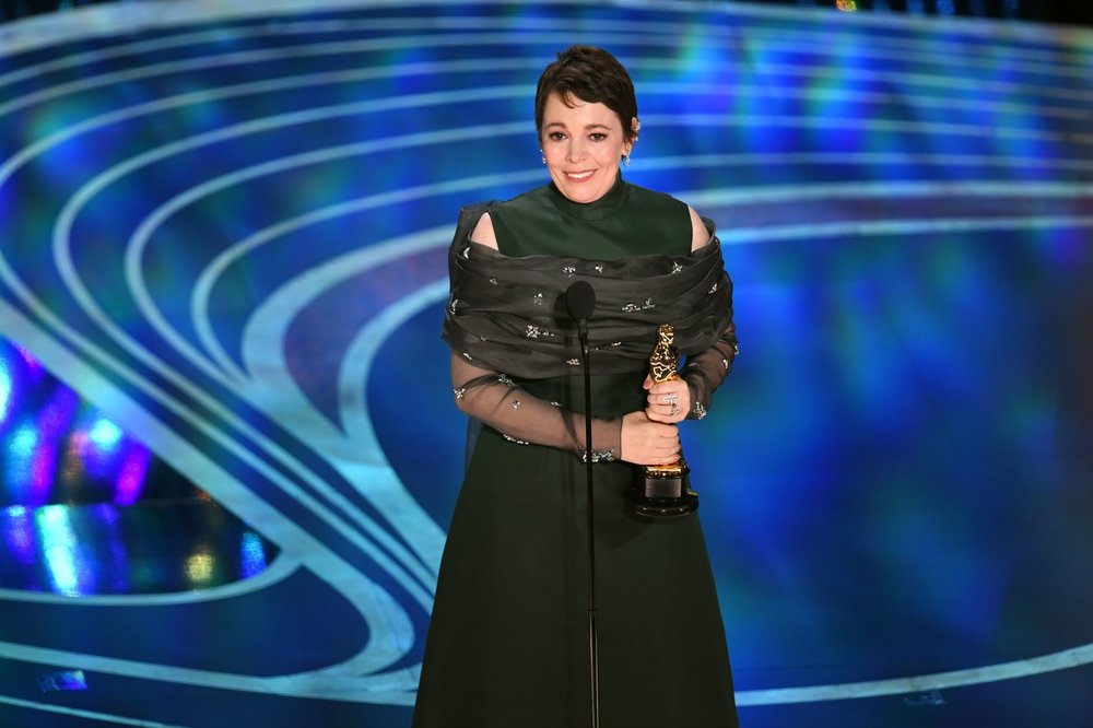 Olivia Colman accepts the Actress in a Leading Role award for The Favourite Getty Images