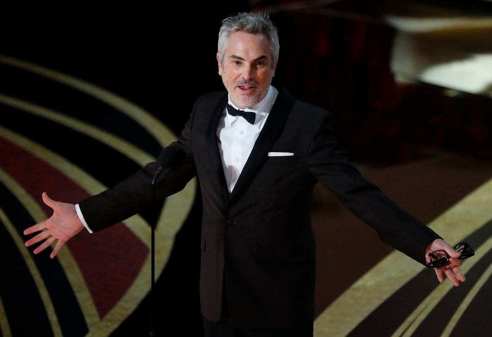  Alfonso Cuaron accepts the Best Director award for Roma