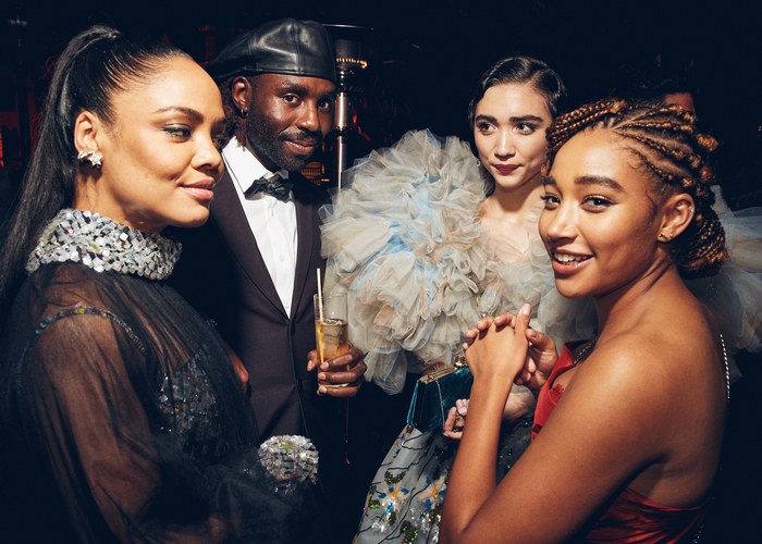 Tessa Thompson, Dev Hynes, Rowan Blanchard, and Amandla Stenberg. Photo: Justin Bishop
