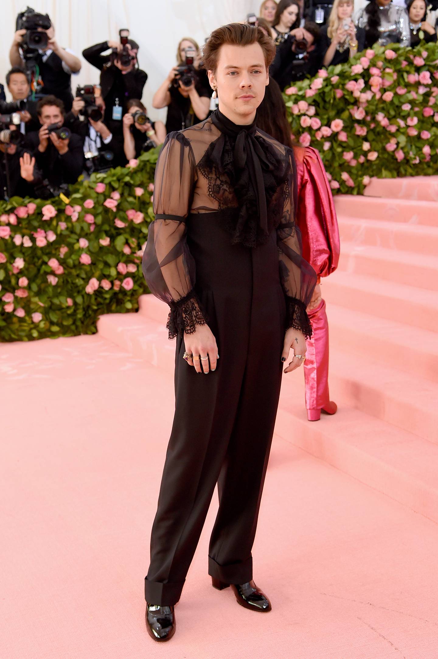 Harry Styles wearing Gucci.