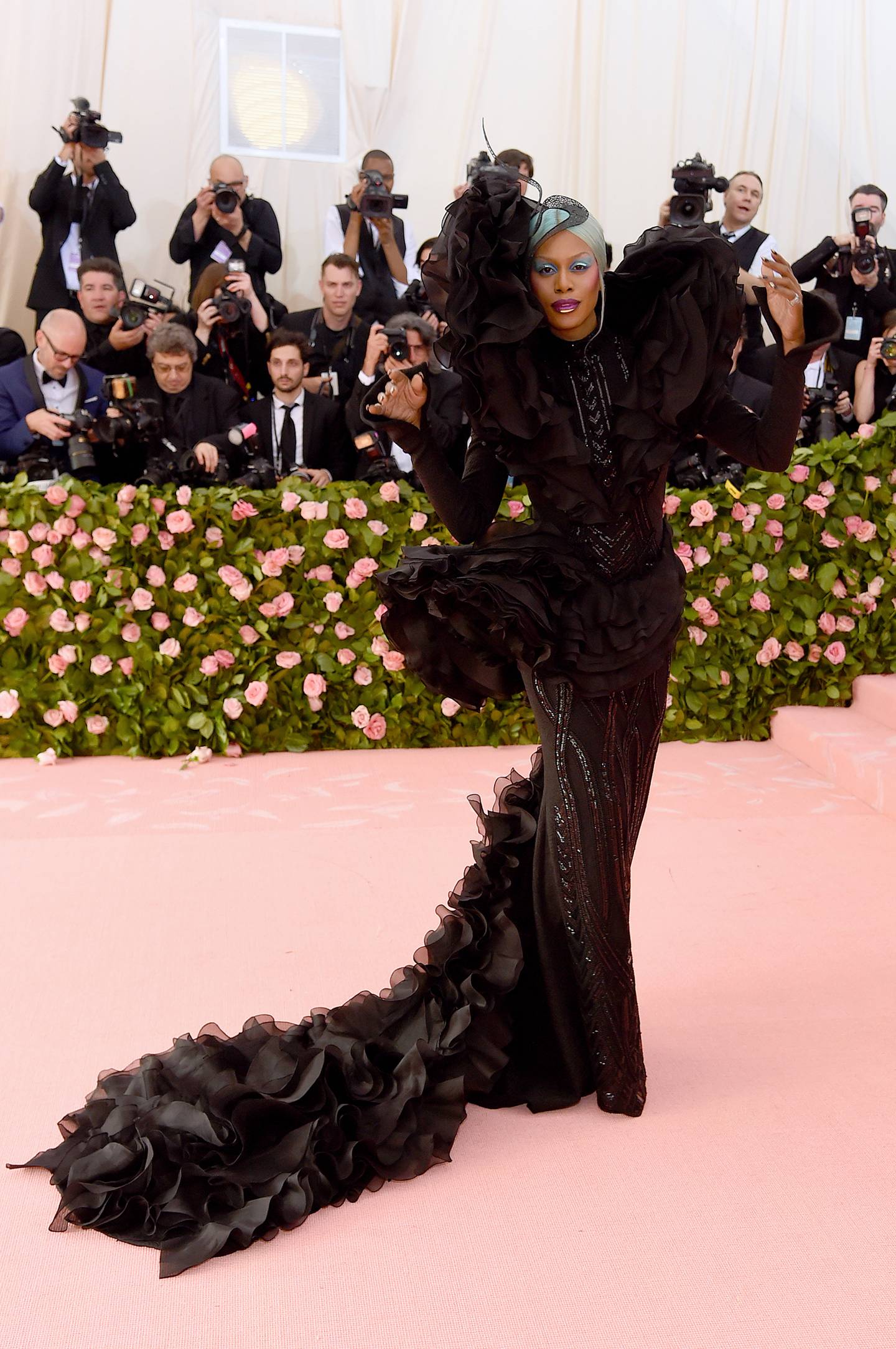 Laverne Cox wearing Christian Siriano.