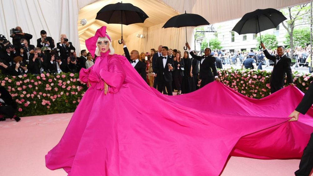 Lady Gaga wearing Brandon Maxwell. GETTY IMAGES